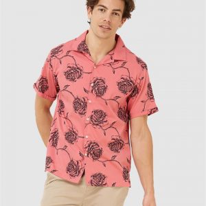Superdry Ss Hawaiian Box Fit Shirt English Rose