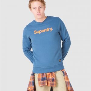 Superdry Cl Canvas Crew Heritage Washed Blue