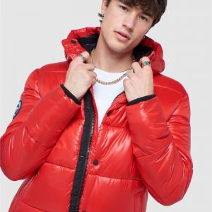 Superdry High Shine Padded Jacket Rouge Red