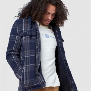 Superdry Expedition Hood Everest Navy Check
