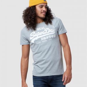 Superdry Vl Embroidery Tee Grey Marle