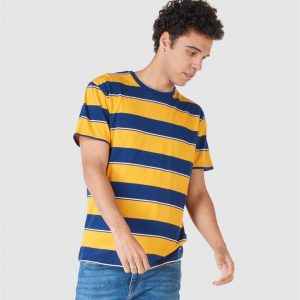 Superdry R&P Box Fit Stripe Tee Upstate Gold