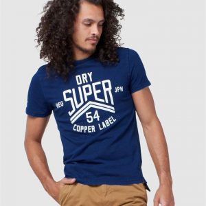 Superdry Copper Label Tee Heritage Washed Blue