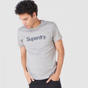 Superdry Cl Canvas Tee Peppered Grey Grit