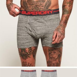 Superdry Sport Boxer Double Pack Flntgry Spc Dy/Flntgry Spc Dy