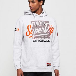 Superdry Reactive Classic Hood Ice Marle