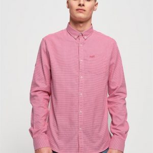 Superdry Premium Uni Oxford L/S Shirt Richmond Gingham Pink
