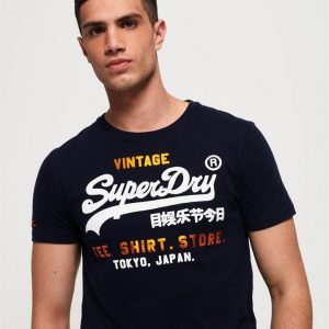 Superdry Shirt Shop Tee Academy Navy