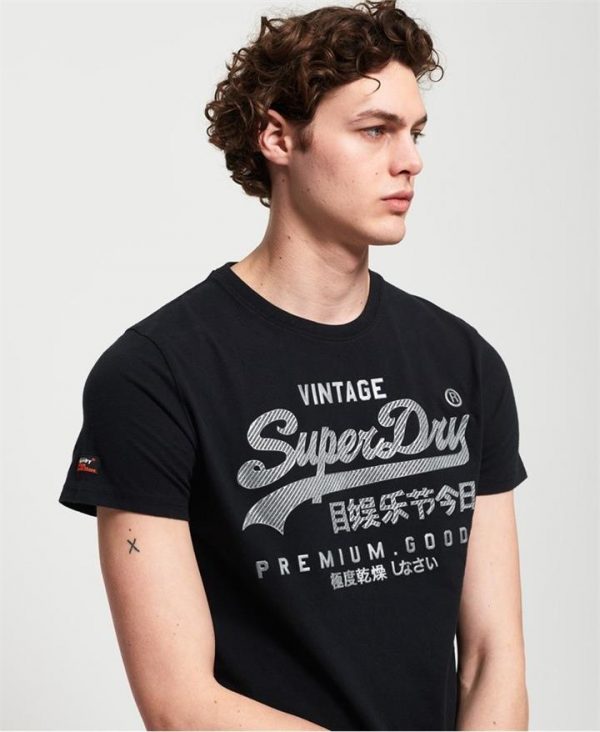 Superdry Vntge Logo Authntc Midweight T Black