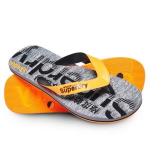 Superdry Scuba Grit Flip Flop Fluro Orange/Black/Grey Grit
