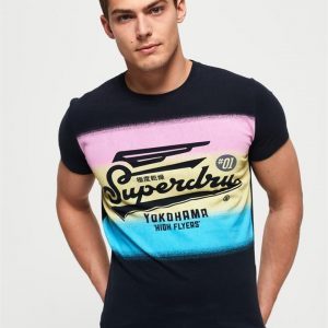 Superdry High Flyers Fade Lite Tee Eclipse Navy