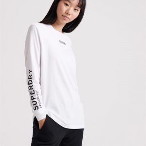 Superdry Skate Graphic Ls Top White