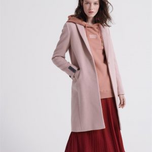Superdry Ariana Wool Coat Mauve