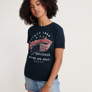 Superdry American Star Entry Tee Eclipse Navy