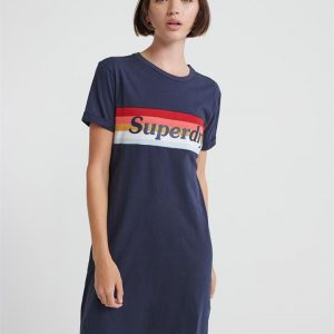 Superdry Austin Tshirt Dress Deep Navy
