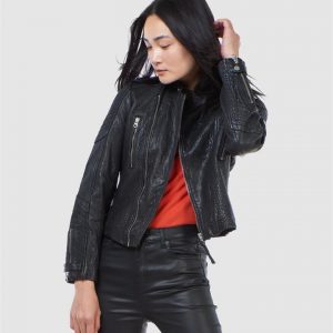 Superdry Classic Leather Racer Black