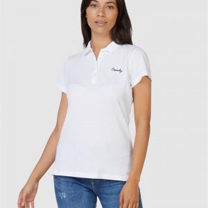 Superdry Scripted Polo Tee Brilliant White