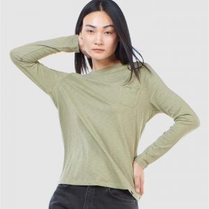 Superdry Scripted L/S Crew Top Oil Green