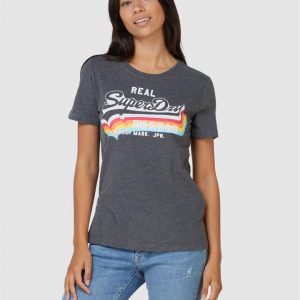 Superdry Vl Ns Tee Charcoal Marle