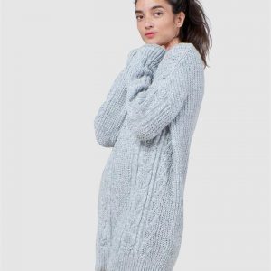 Superdry Florence Cable Dress Flecked Dove Grey