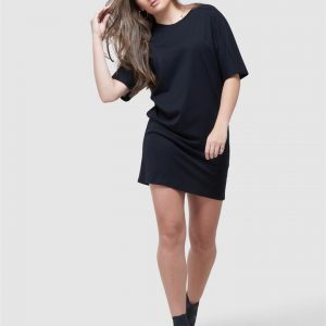 Superdry Cotton Modal Tshirt Dress Black