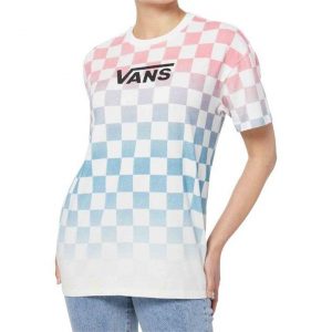 Vans Vans Check Dip Dye Print T-Shirt Marshmallow