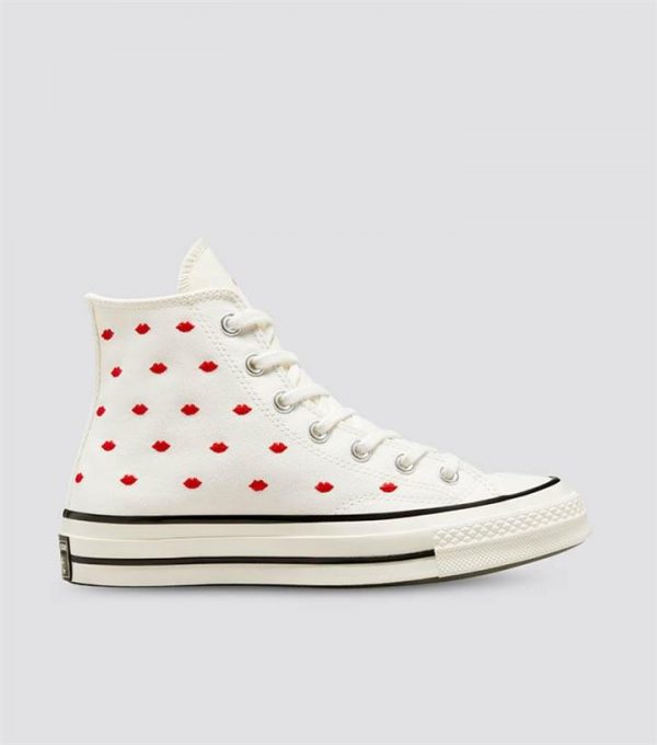 Converse Converse Chuck 70 Embroidered Lips Vintage White