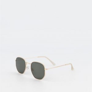 ITNO Eyewear ITNO Eyewear Pia Sunglasses Soft Gold Metal-Green