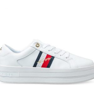 Tommy Hilfiger Tommy Hilfiger Womens Signature Modern Sneaker White