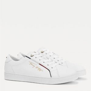 Tommy Hilfiger Tommy Hilfiger Womens Signature Court Sneaker White
