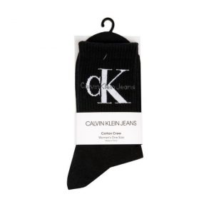 Calvin Klein Calvin Klein Womens Logo Crew Sock Black