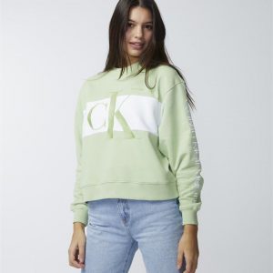 Calvin Klein Calvin Klein Blocking Sweatshirt Jaded Green