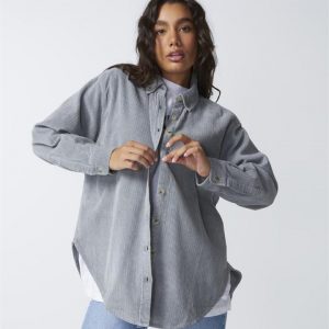 Rolla's Rolla's Super Slouch Cord Shirt Grey