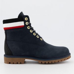 Timberland Timberland Men's 6 Inch Heritage Cupsole Boots Navy Nubuck W Red