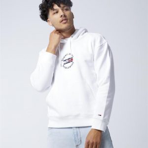 Tommy Hilfiger Tommy Hilfiger Relaxed Timeless Signature Logo Hoodie White
