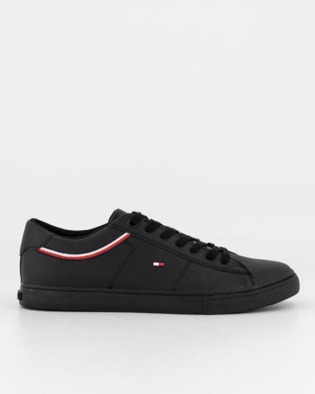 Tommy Hilfiger Tommy Hilfiger Mens Essential Leather Trainers Black