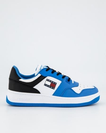 Tommy Hilfiger Tommy Hilfiger Mens Colour- Blocked Basketball Trainers Deep Sky Blue