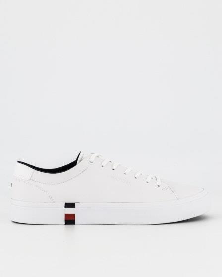 Tommy Hilfiger Tommy Hilfiger Mens Modern Signature Tape Leather White