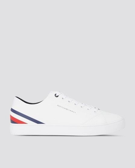 Tommy Hilfiger Tommy Hilfiger Mens Signature Tape Lace-Up Trainers White