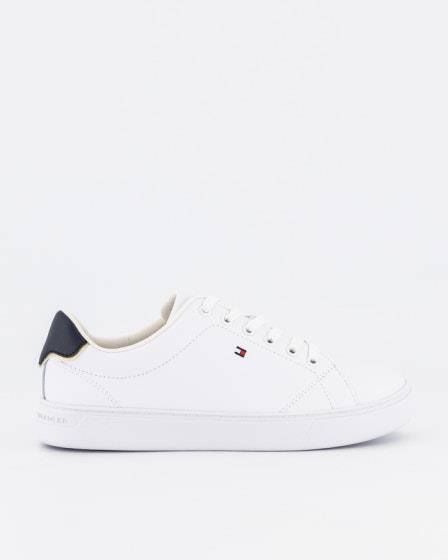 Tommy Hilfiger Tommy Hilfiger Womens Essential Leather Flag Cupsole Trainers White