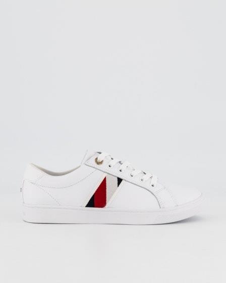 Tommy Hilfiger Tommy Hilfiger Womens Signature Leather Trainers White
