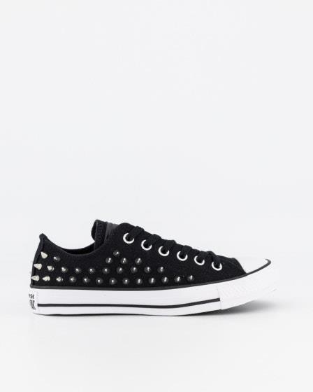Converse Converse Womens Chuck Taylor All Star Studded Low Top Black