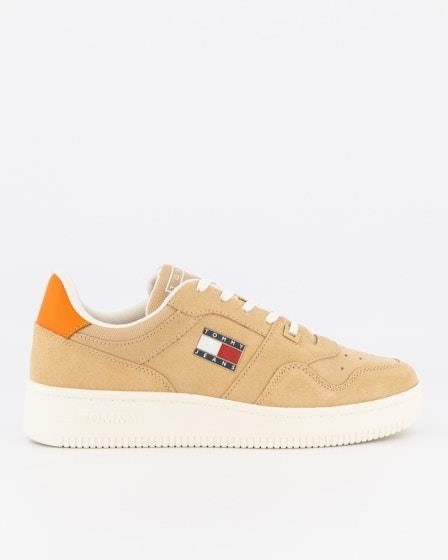 Tommy Hilfiger Tommy Hilfiger Mens Suede Fine Cleat Basketball Trainers Tawny Sand