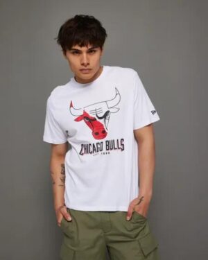 New Era New Era Chicago Bulls Tee White