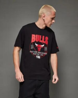 New Era New Era Chicago Bulls Tee Black