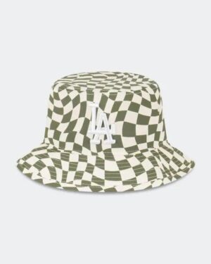 New Era New Era LA Dodgers Check Bucket Hat Chrome White