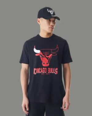 New Era New Era Chicago Bulls Tee Black