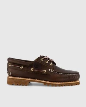 Timberland Timberland Men's Authentics 3-Eye Classic Boat Shoe Medium Brown Nubuck
