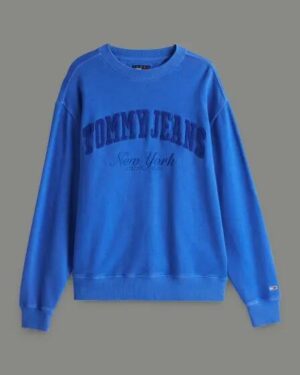 Tommy Hilfiger Tommy Hilfiger Relaxed Vintage Varsity Crew Tempo Blue