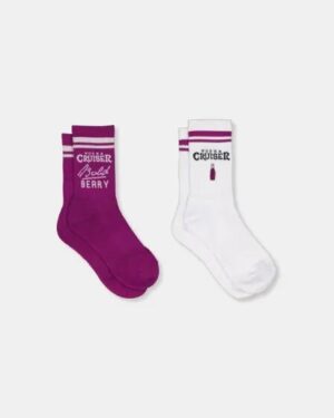 Foot-ies Foot-ies Vodka Bold  Sneaker Socks 2-Pack Berry